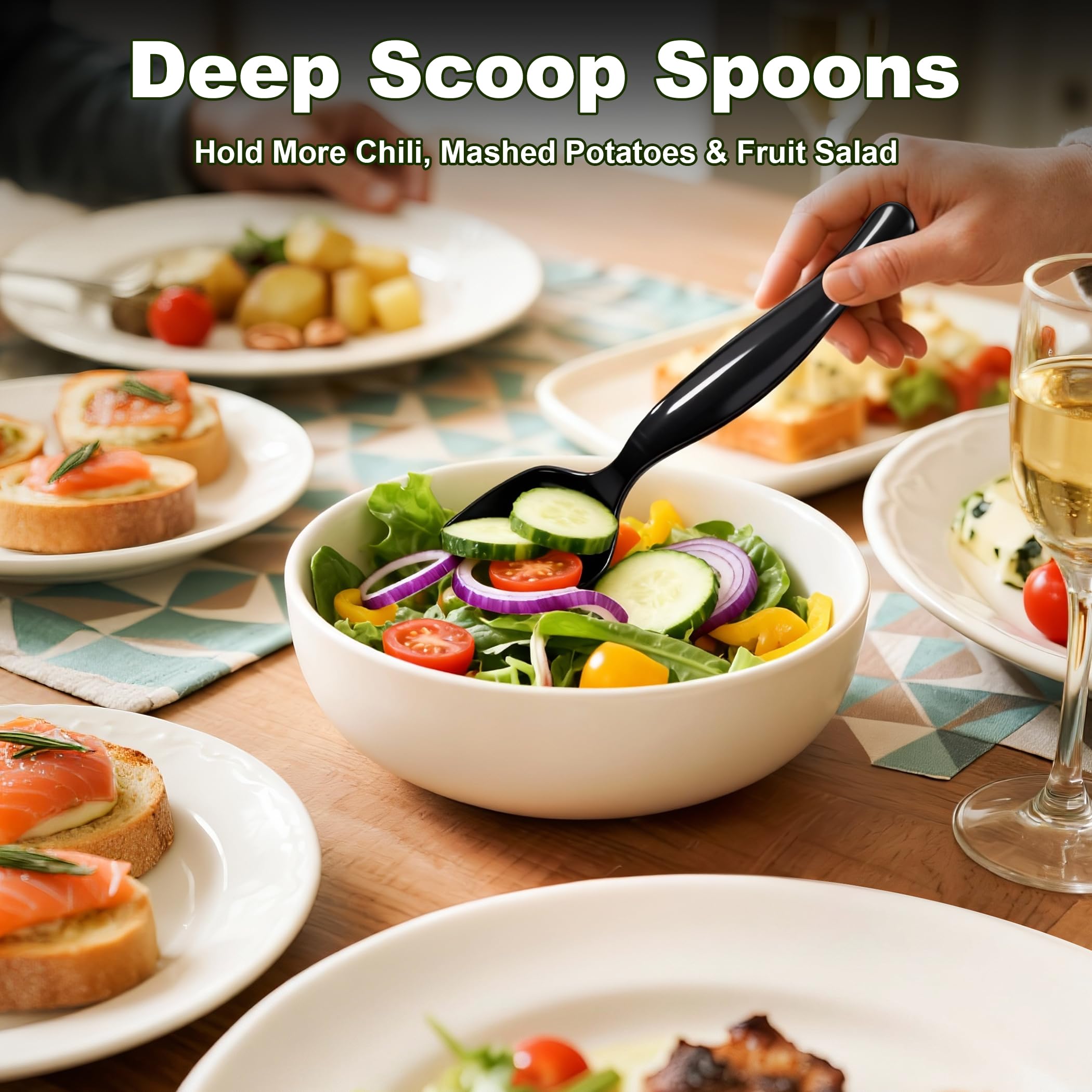 Heavy-Duty Disposable Serving Utensil Set for Buffets