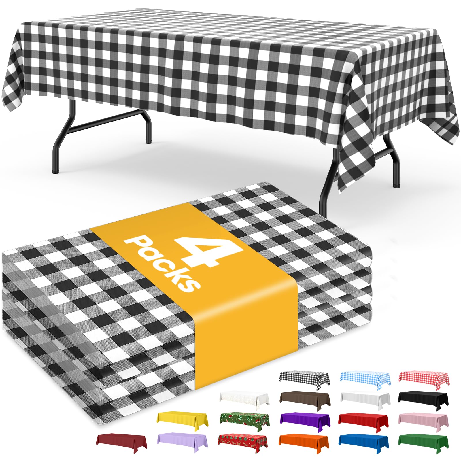 Disposable Plastic Tablecloth for Parties & Events
