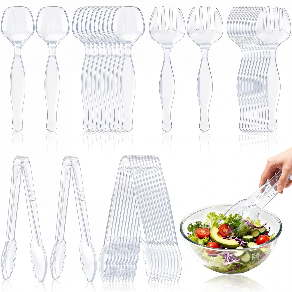 Heavy-Duty Disposable Serving Utensil Set for Buffets