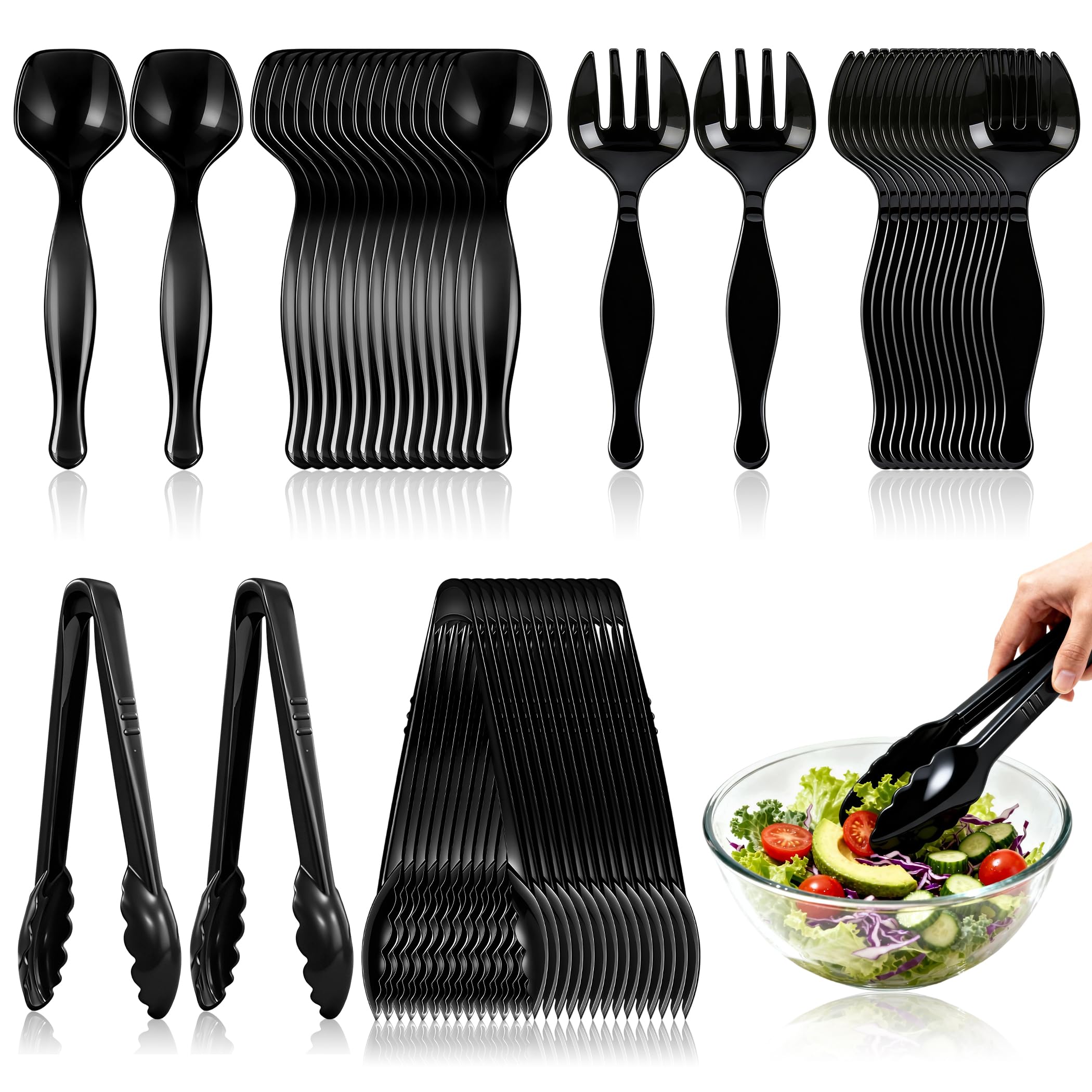 Heavy-Duty Disposable Serving Utensil Set for Buffets