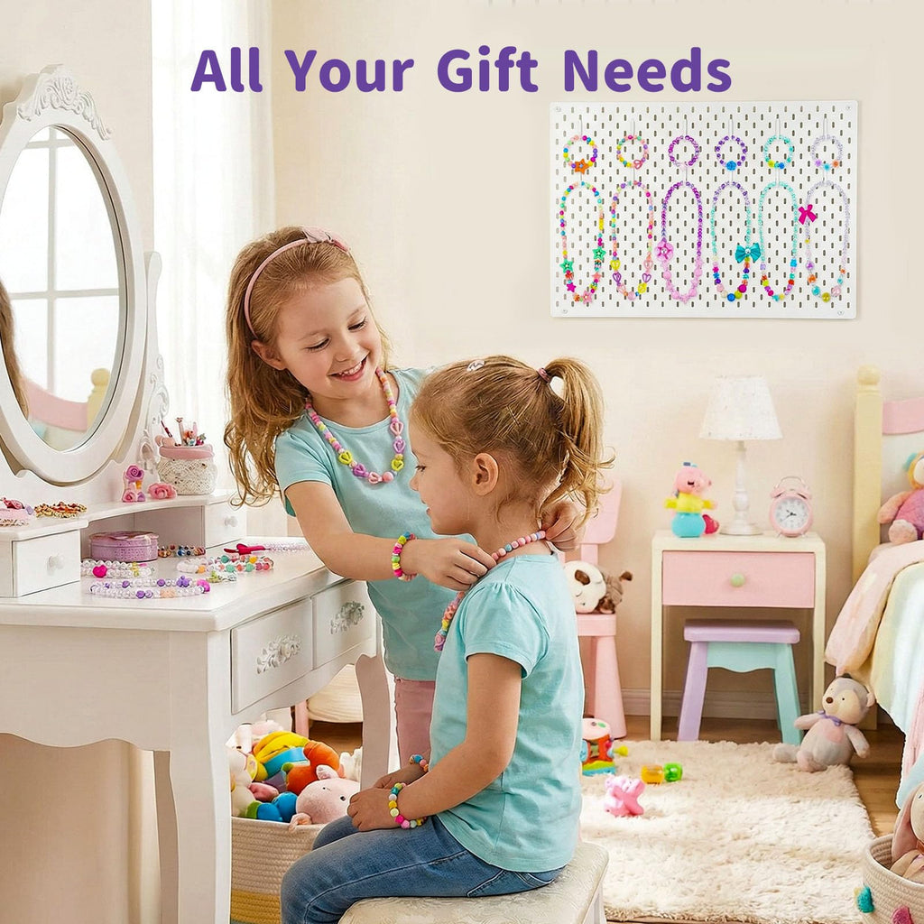 6-Piece Colorful Bead Necklace & Bracelet Jewelry Set