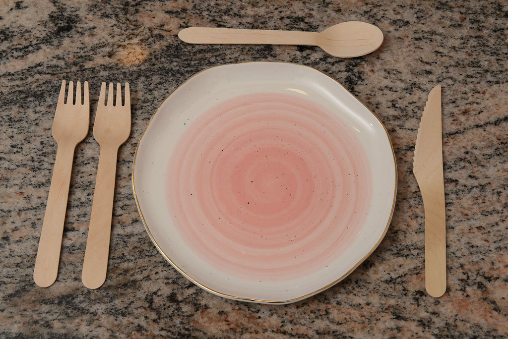 4000-Piece Compostable Wooden Cutlery Set, 3-in-1