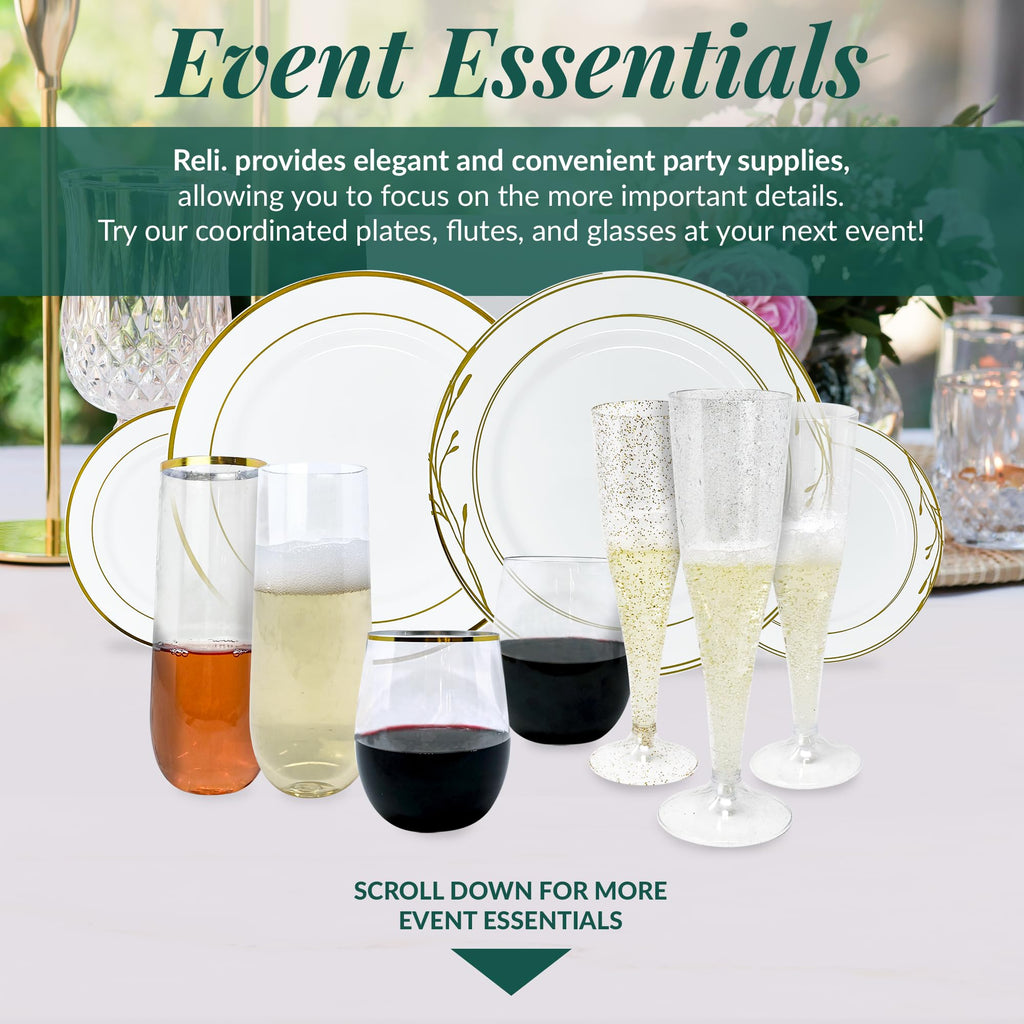 48-Pack 12 oz Clear Disposable Wine Glasses