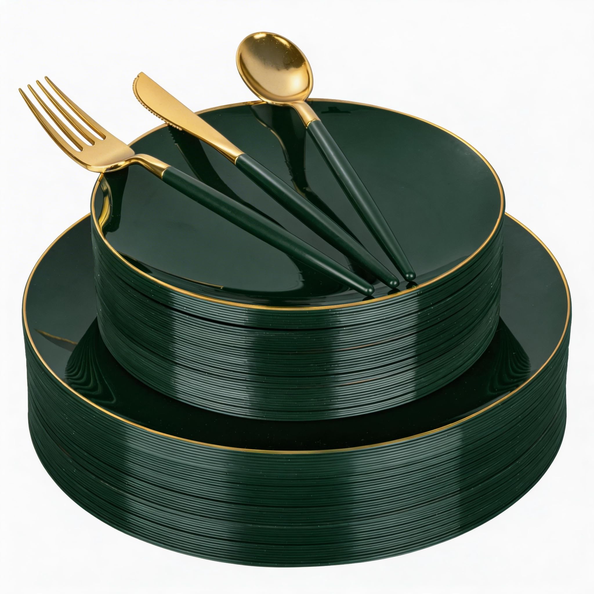 150-Piece Disposable Plastic Plate Set for Parties