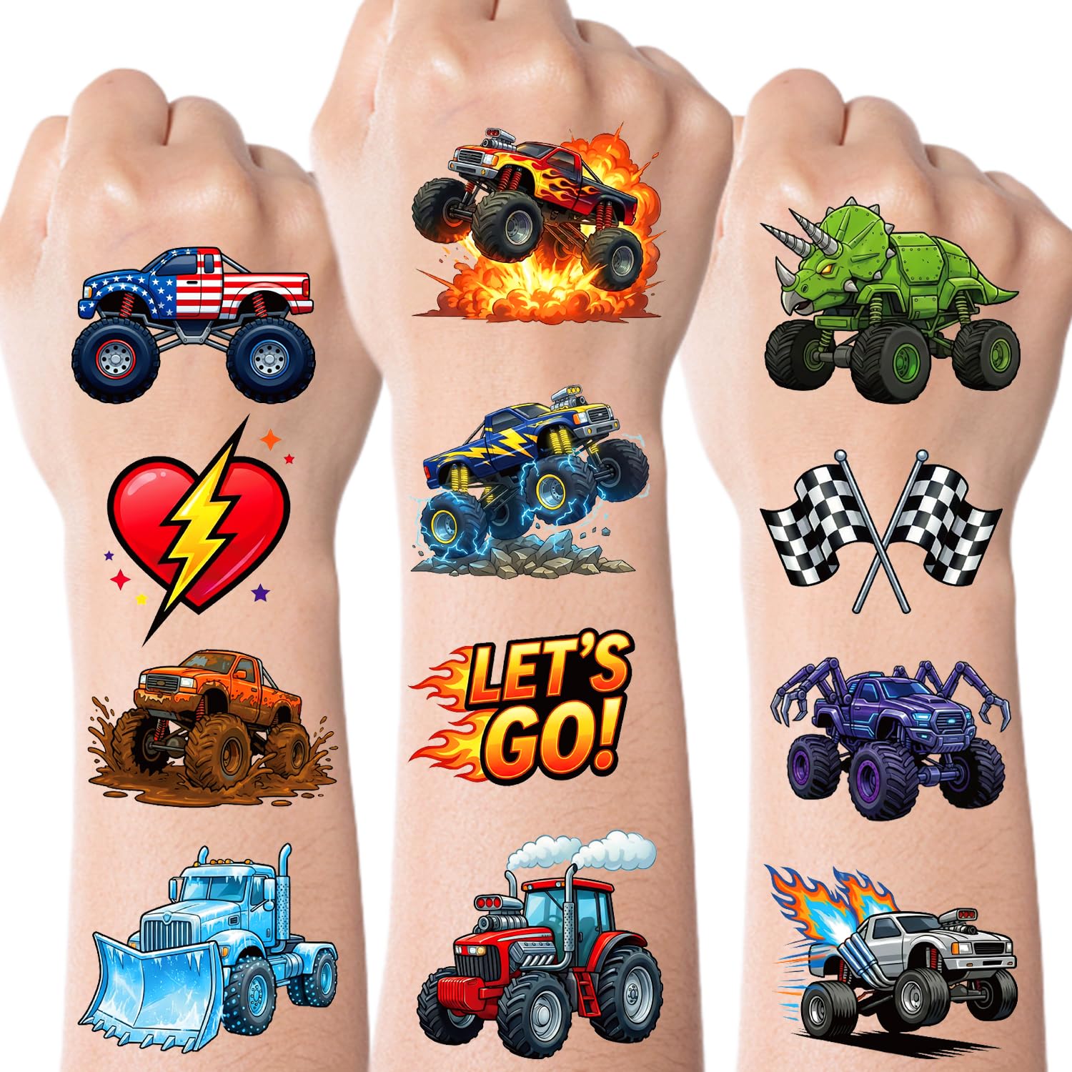 102-Style Tropical Luau Temporary Tattoo Party Pack