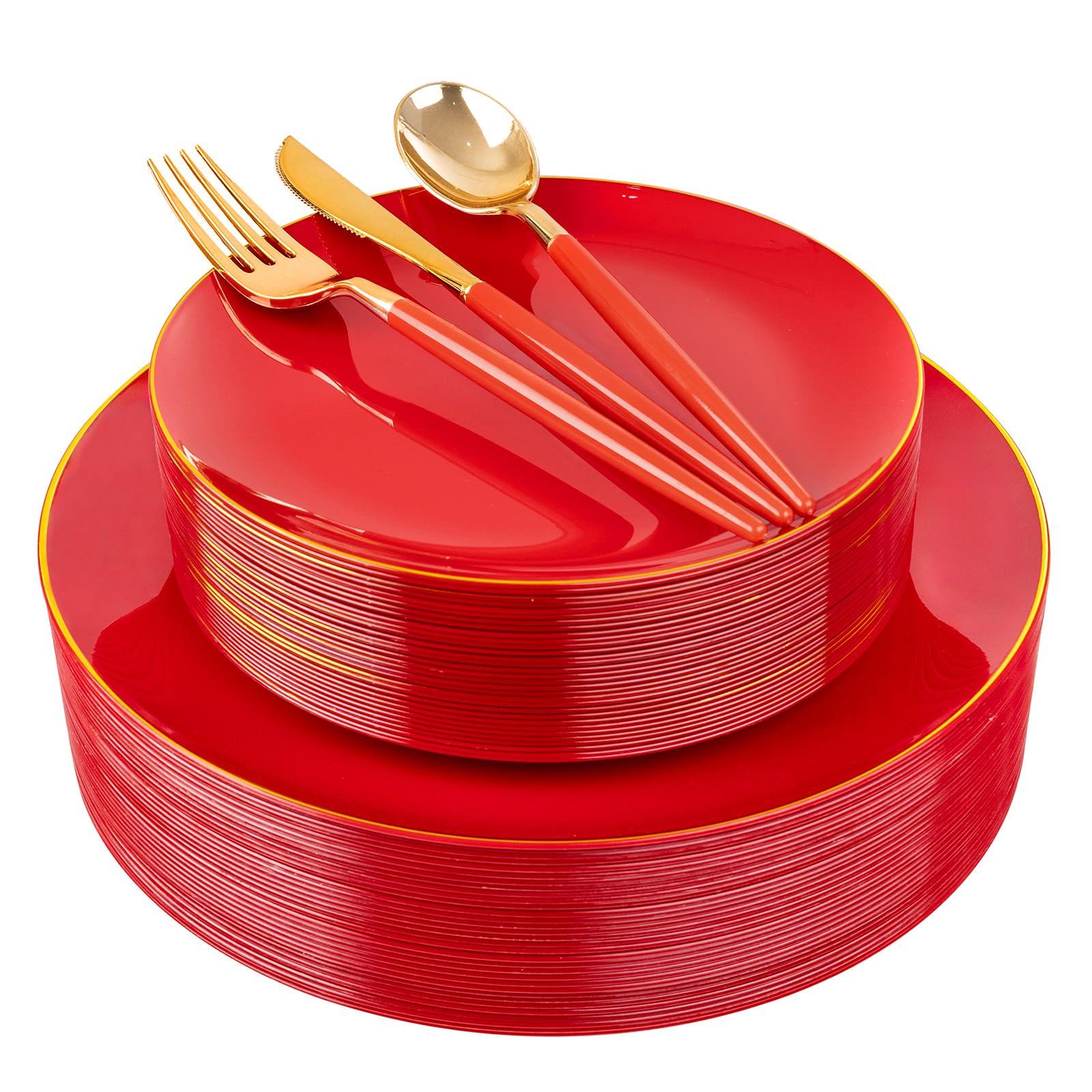 150-Piece Disposable Plastic Plate Set for Parties