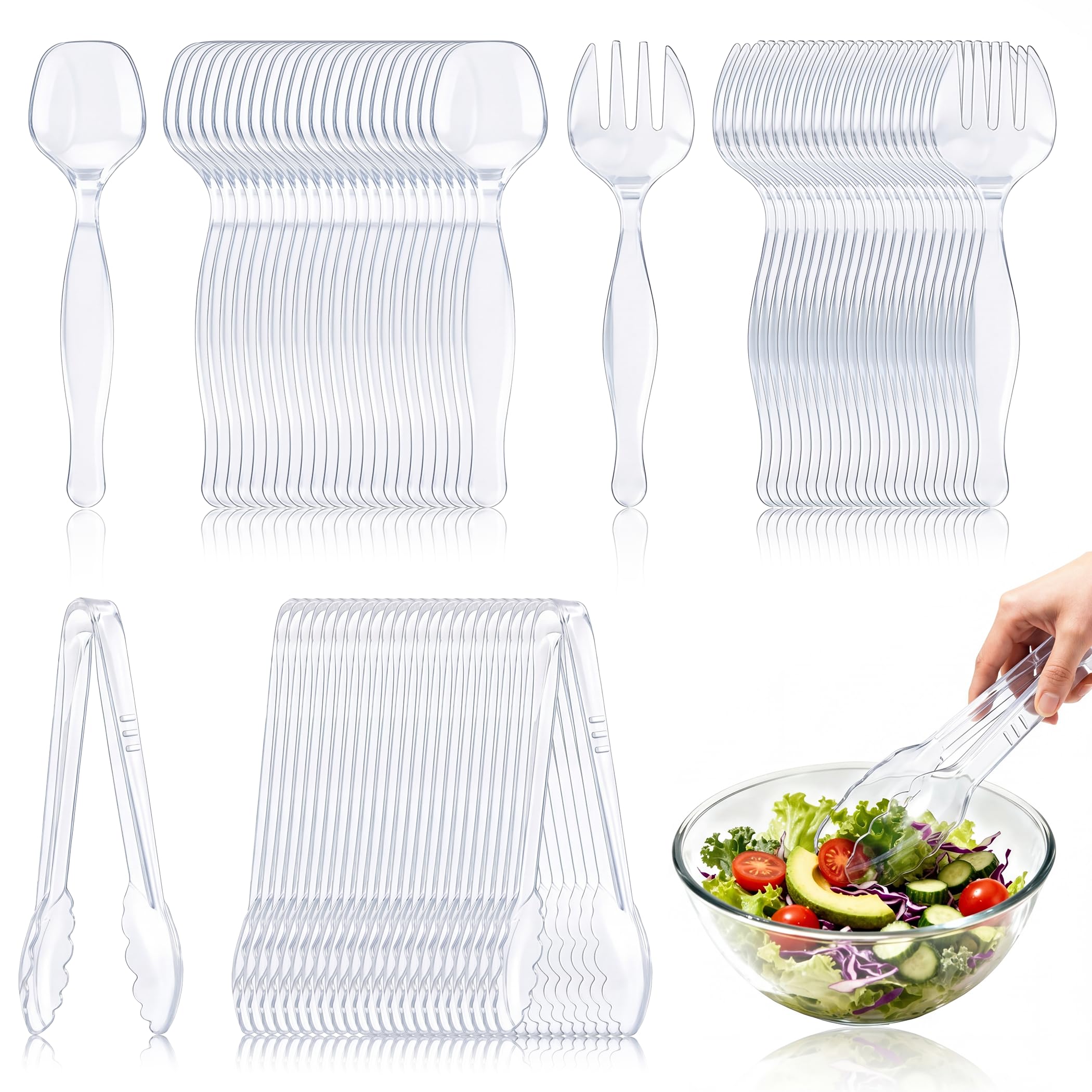 Heavy-Duty Disposable Serving Utensil Set for Buffets