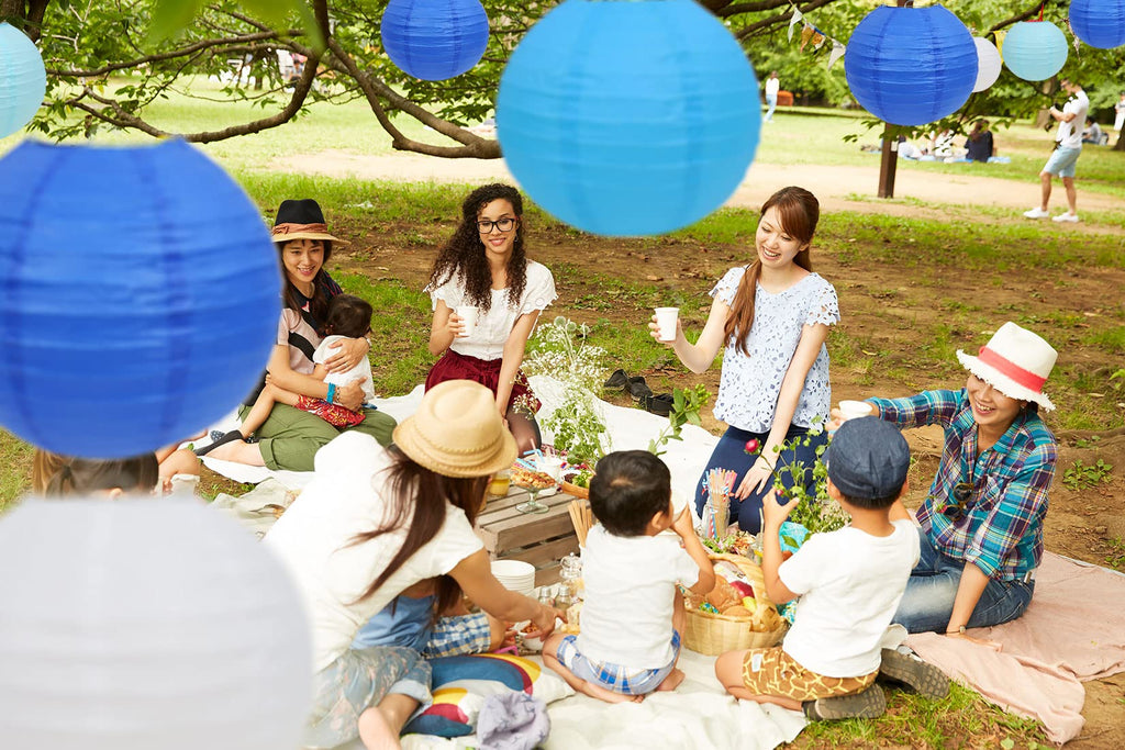 LURICO Paper Lanterns - Paper Hanging Decorations Ball Lanterns Lamps for Home Decor, Parties, and Weddings