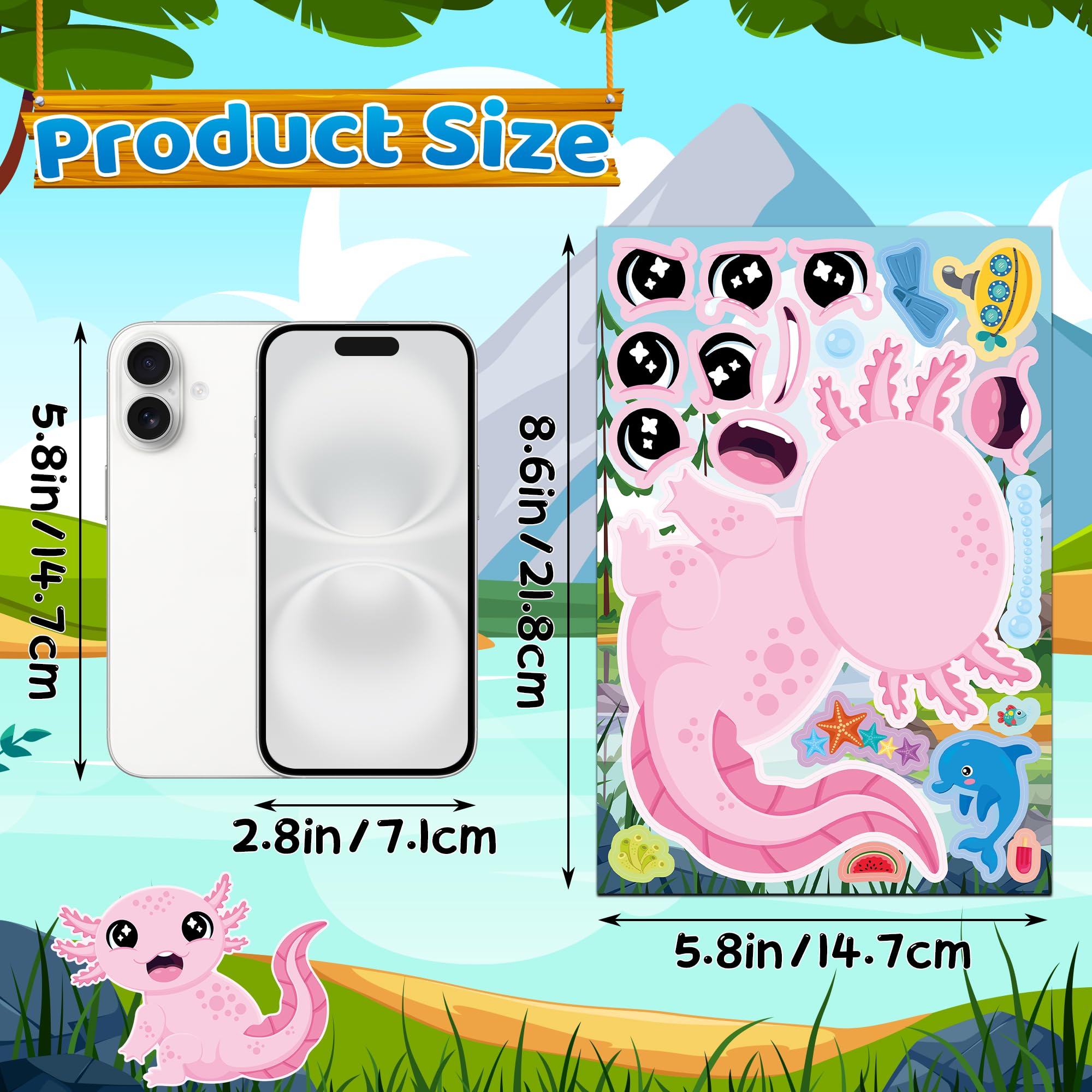 48-Sheet Make-Your-Own Face Sticker Activity Kit