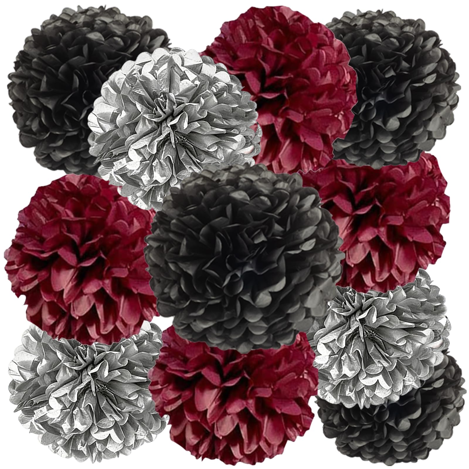 Hanging Tissue Paper Pom Pom Decorations for Parties