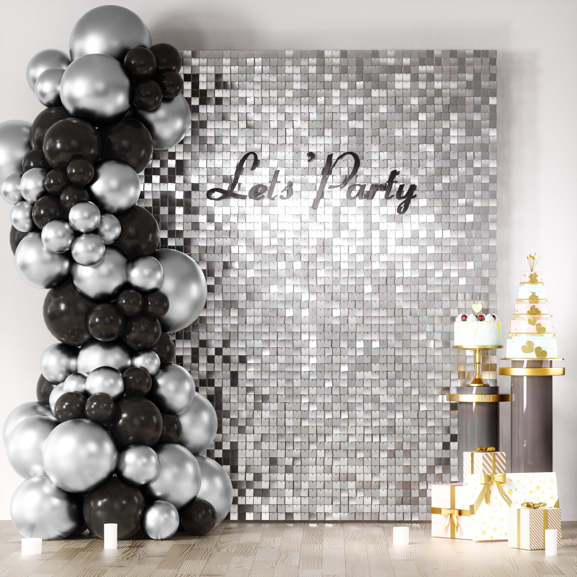 Square Sequin Shimmer Photo Backdrop for Parties & Events