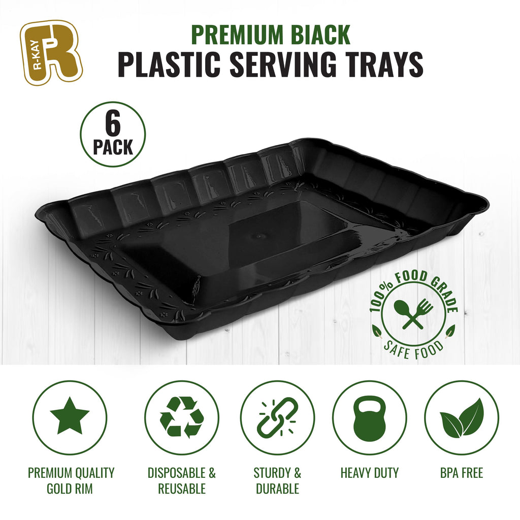 9 x 13-Inch Rectangular Serving Tray for Parties