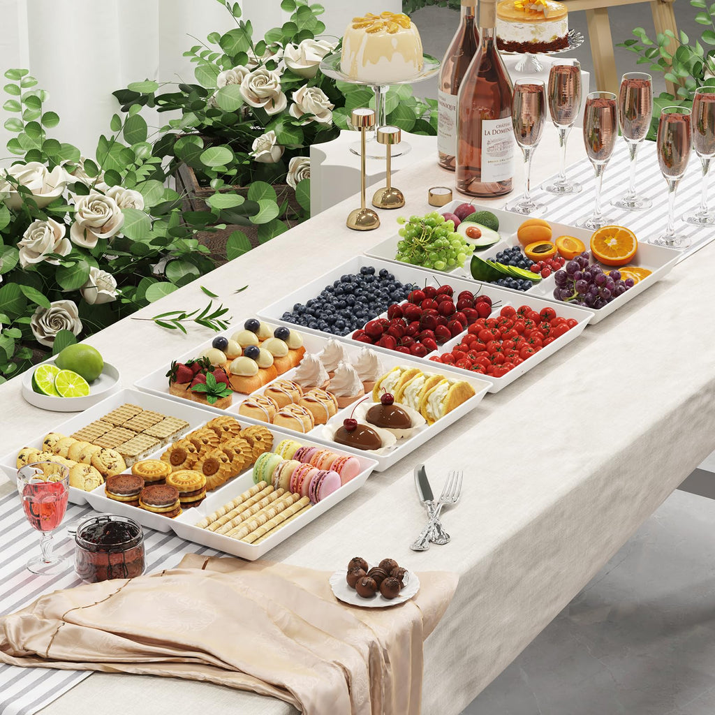 Reusable Divided Serving Tray for Snacks & Desserts