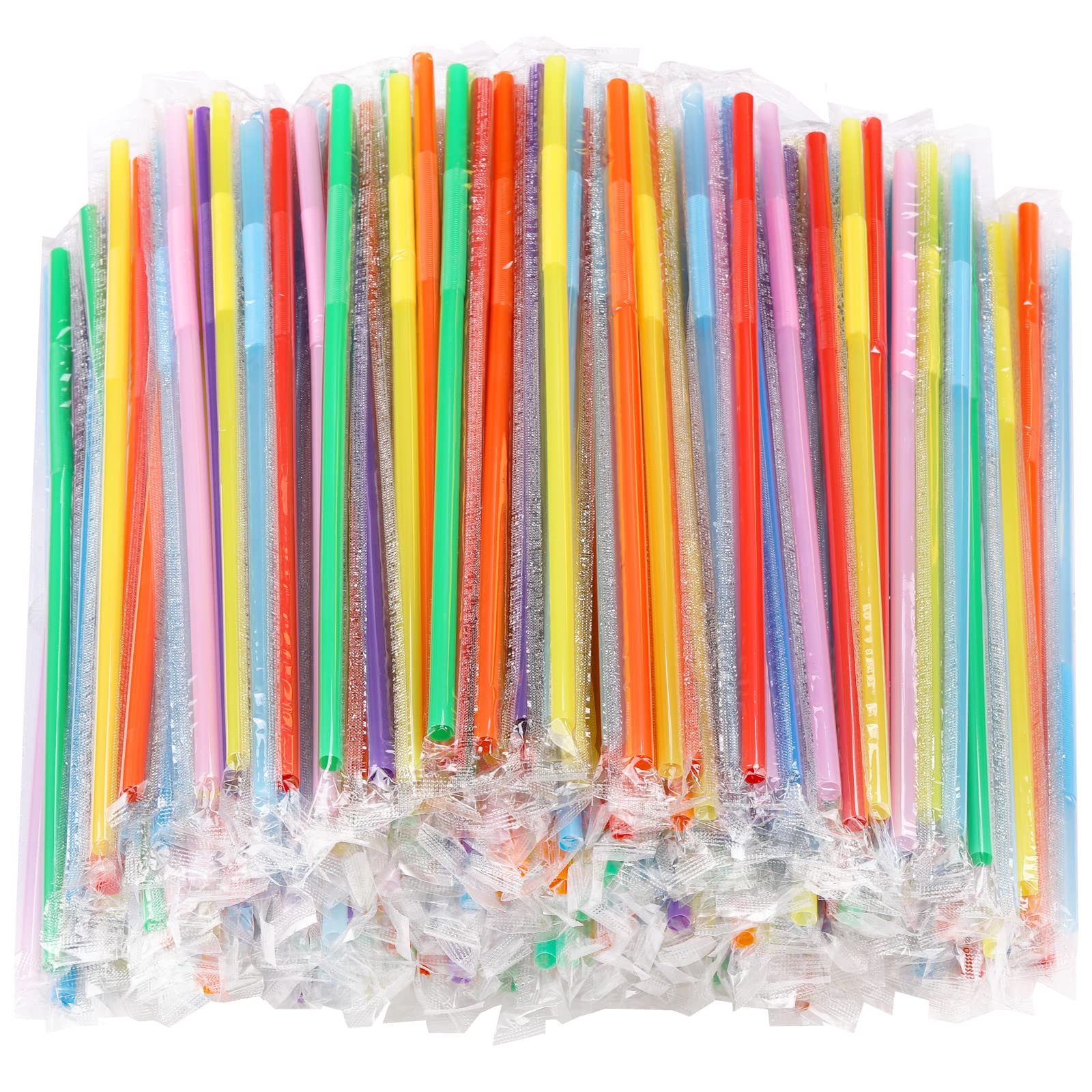 Tropical Flamingo Fruit Paper Straws for Parties
