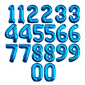 [20 Pcs] 16" Foil Number Balloons (2 sets of 0-8) - Mylar Aluminum Hanging Decorations for Graduation, Birthday, Christmas & New Year's Eve Parties