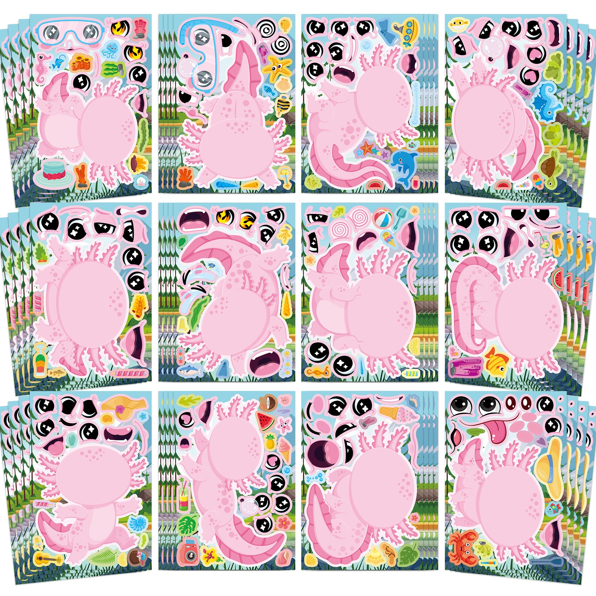48-Sheet Make-Your-Own Face Sticker Activity Kit