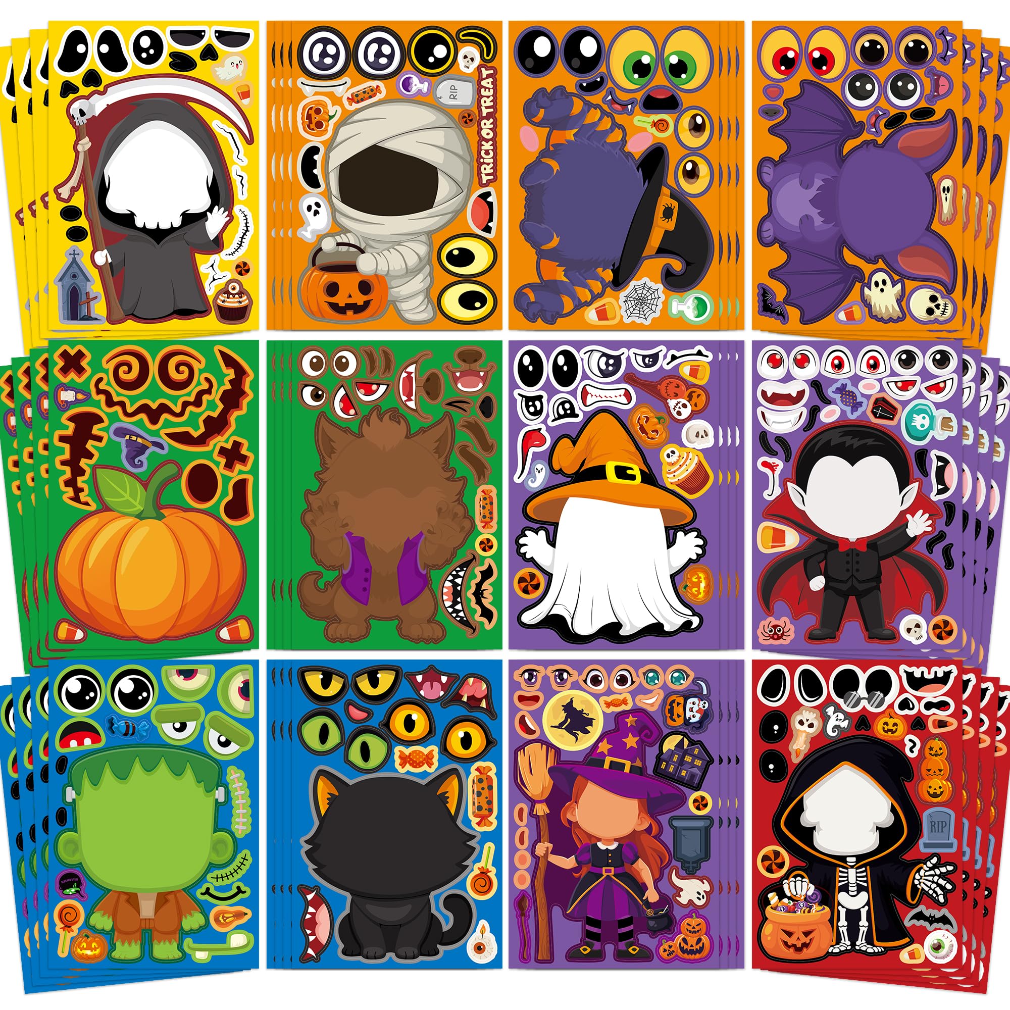 48-Sheet Make-Your-Own Face Sticker Activity Kit