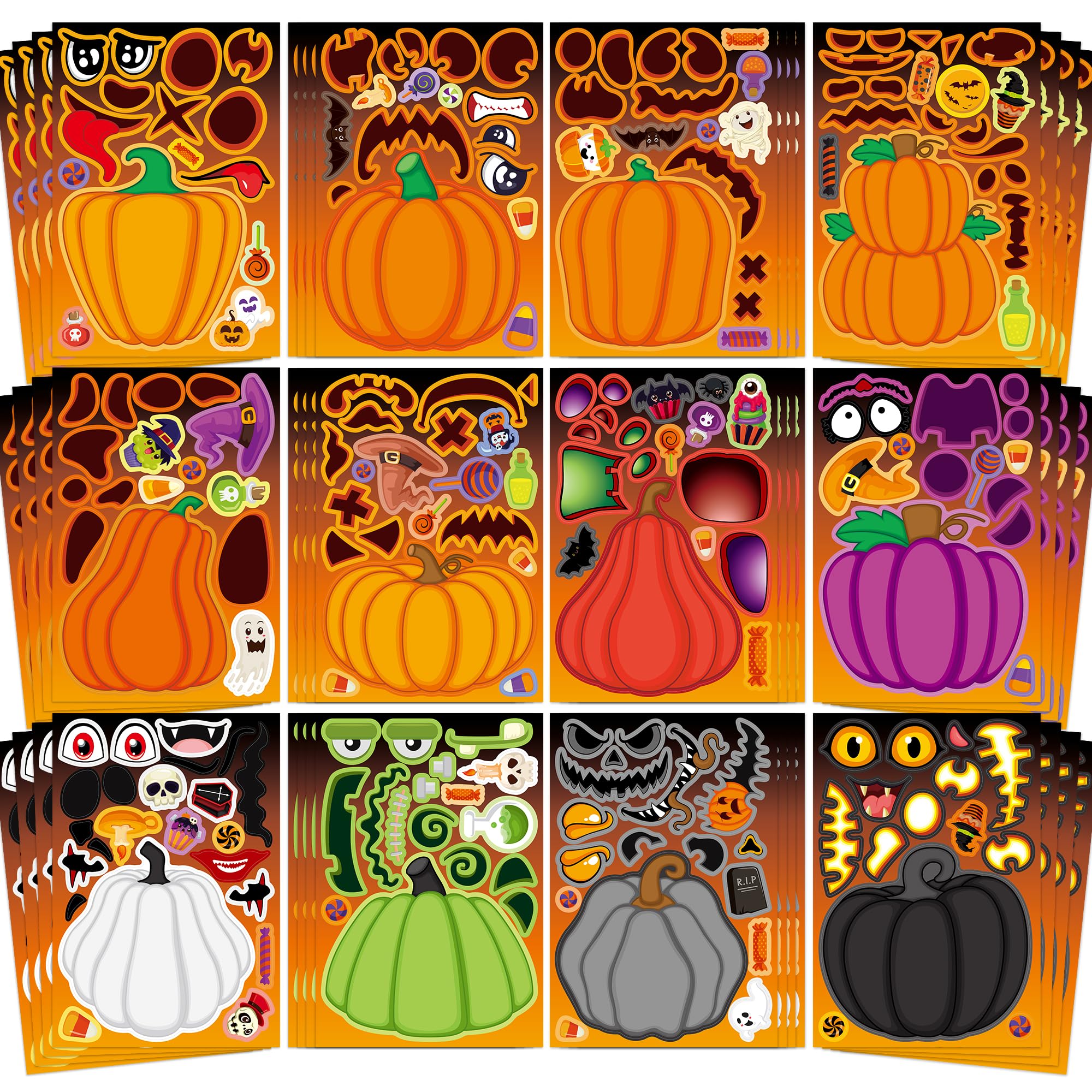 48-Sheet Make-Your-Own Face Sticker Activity Kit
