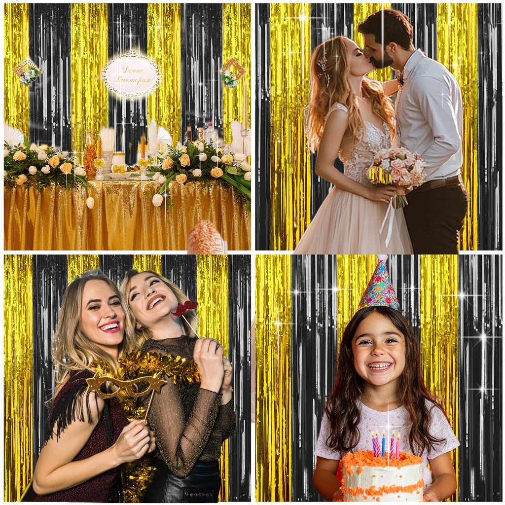 4 Packs Foil Fringe Curtain