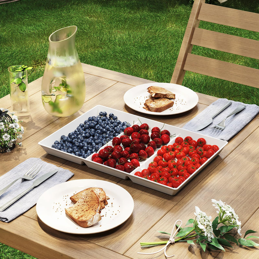Reusable Divided Serving Tray for Snacks & Desserts