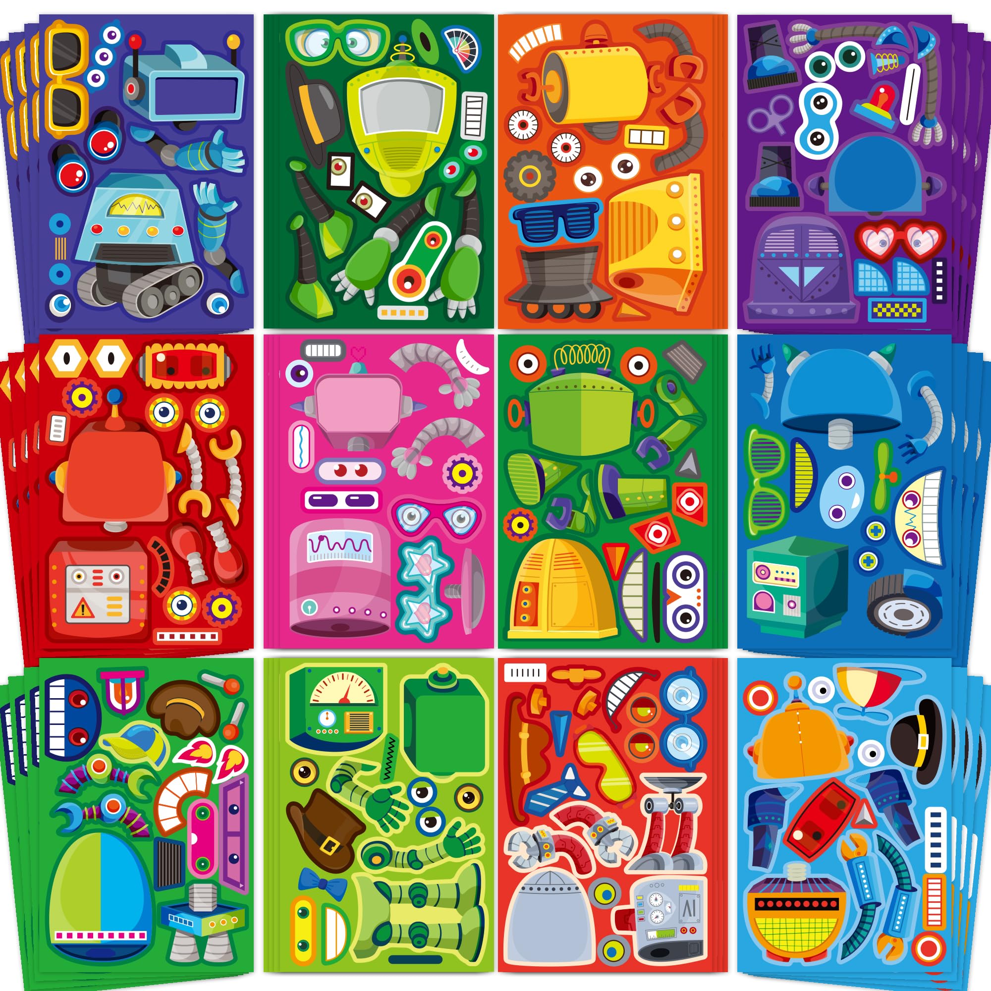 48-Sheet Make-Your-Own Face Sticker Activity Kit