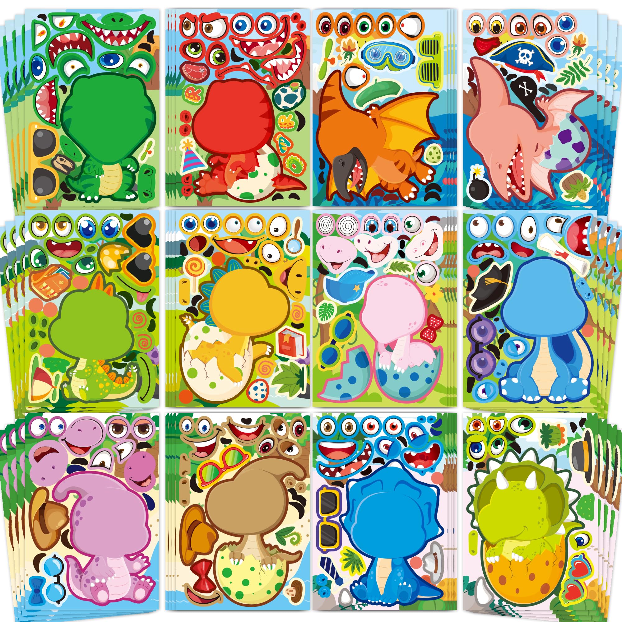 48-Sheet Make-Your-Own Face Sticker Activity Kit