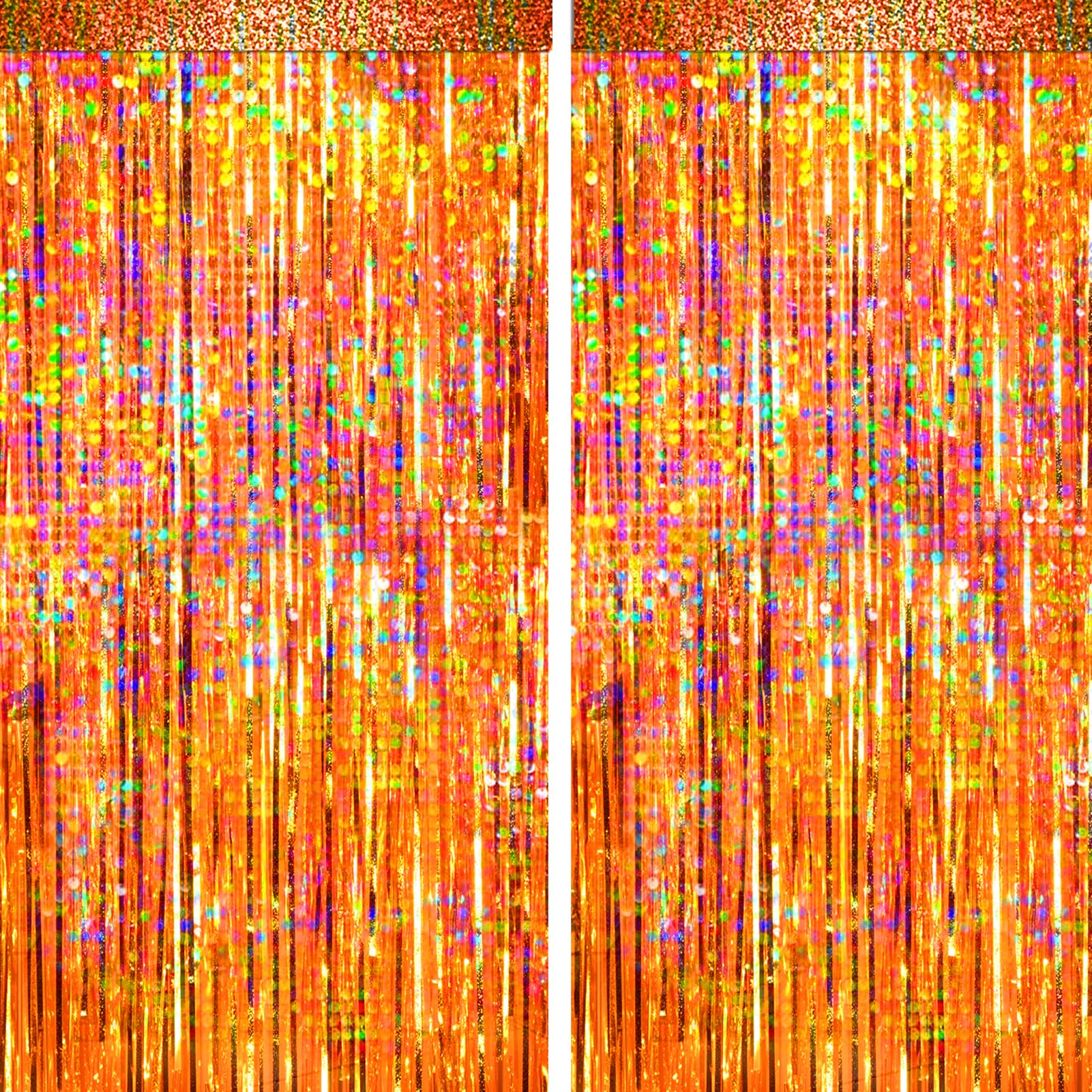 4-Pack Foil Fringe Curtain Backdrop for Parties