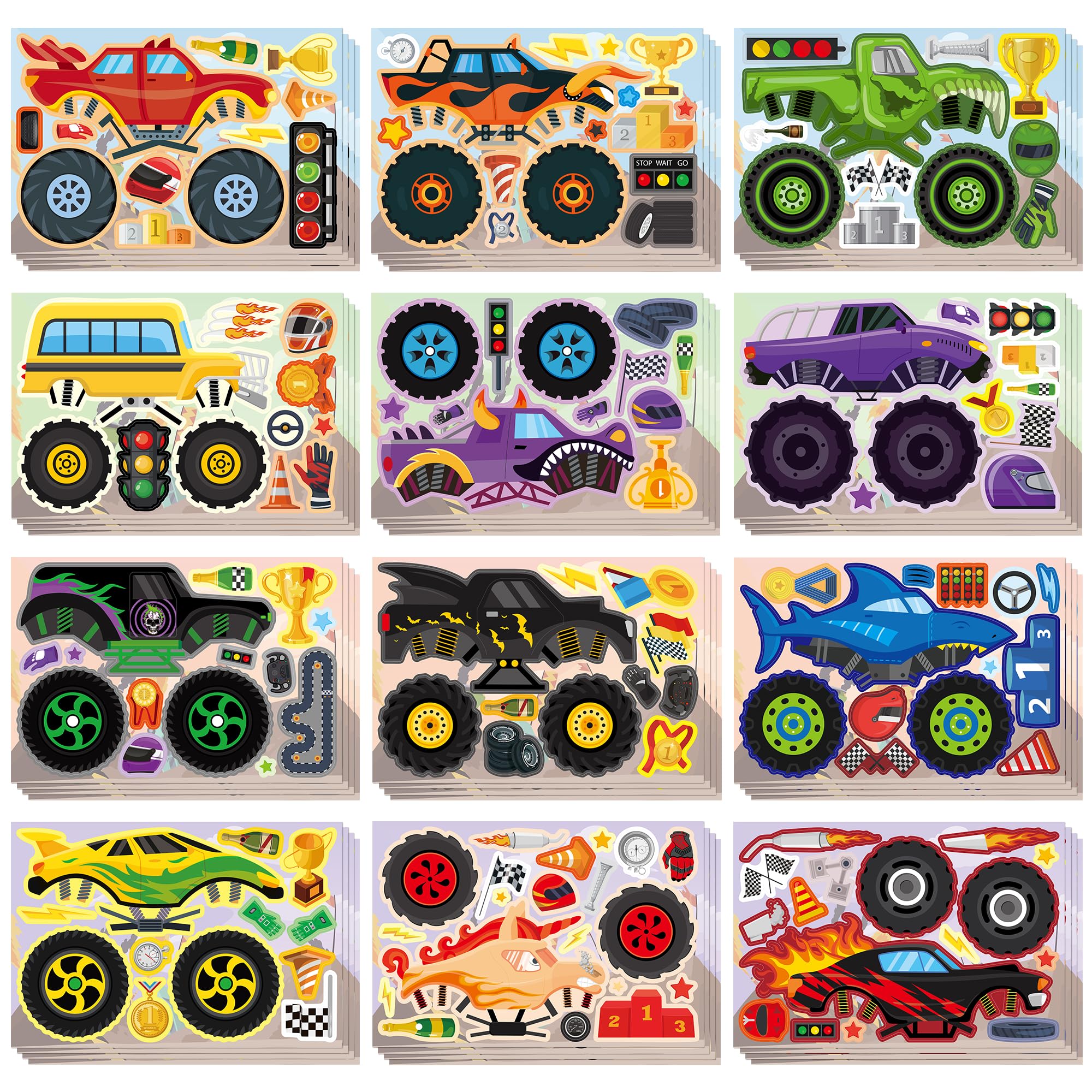 48-Sheet Make-Your-Own Face Sticker Activity Kit