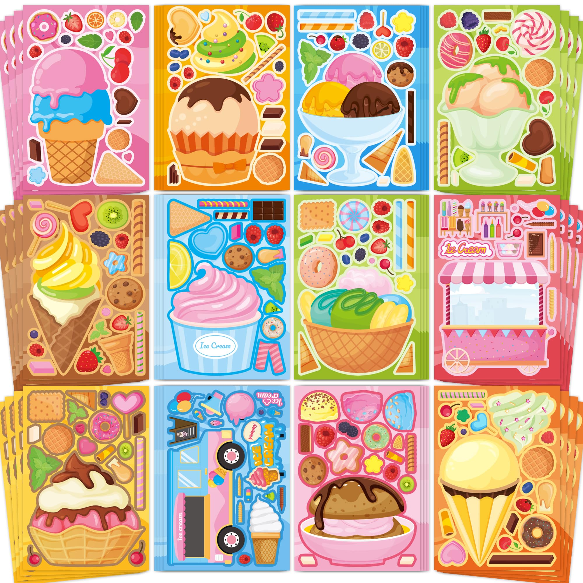 48-Sheet Make-Your-Own Face Sticker Activity Kit