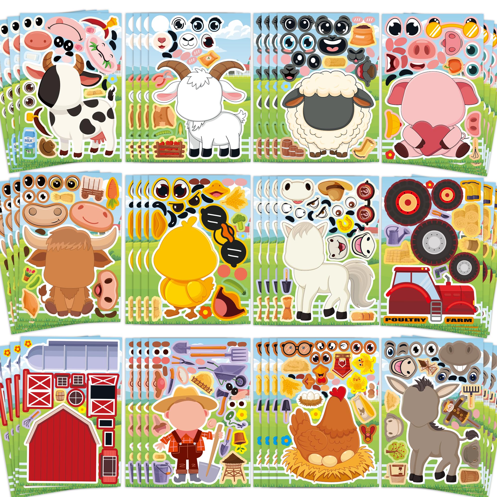 48-Sheet Make-Your-Own Face Sticker Activity Kit