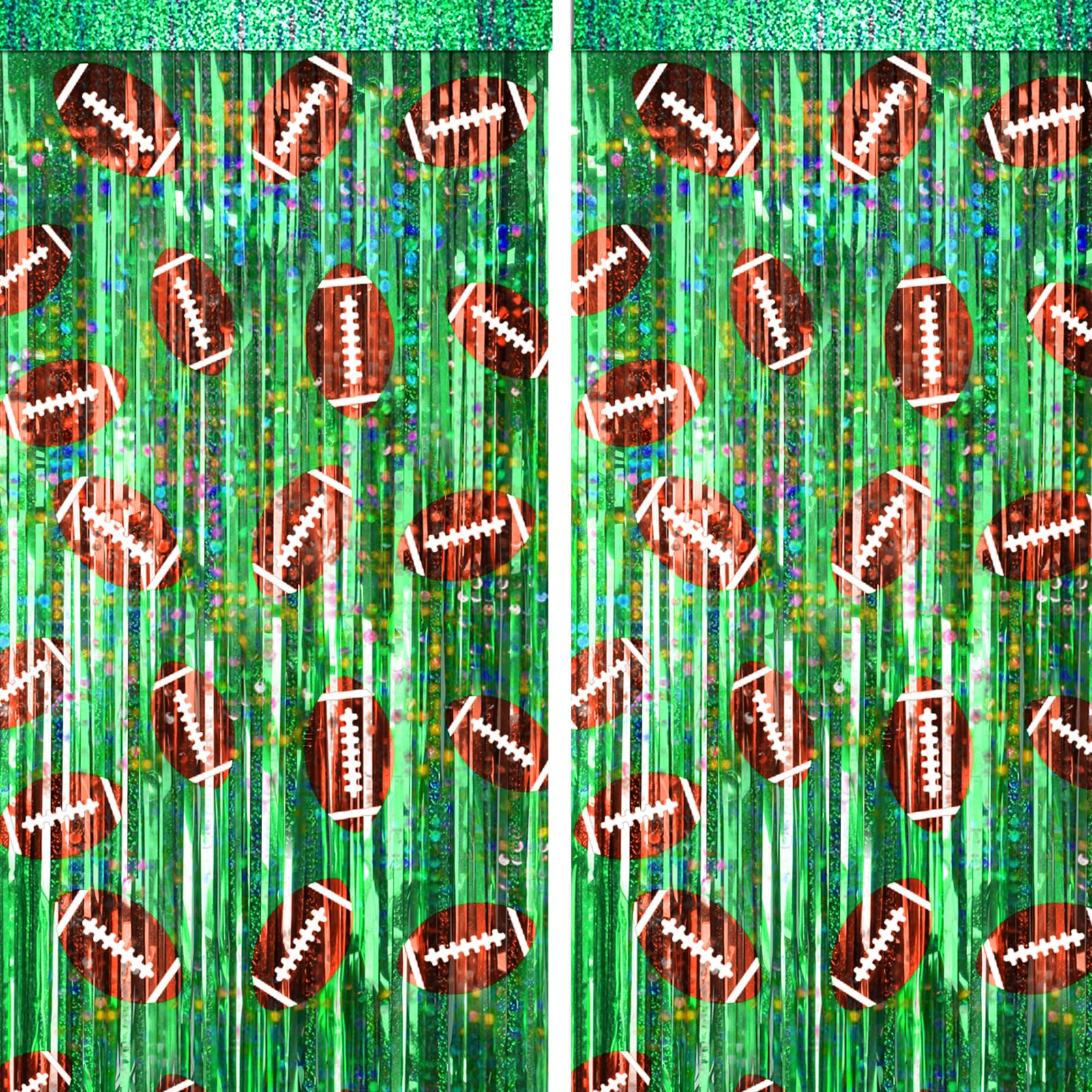 4-Pack Foil Fringe Curtain Backdrop for Parties