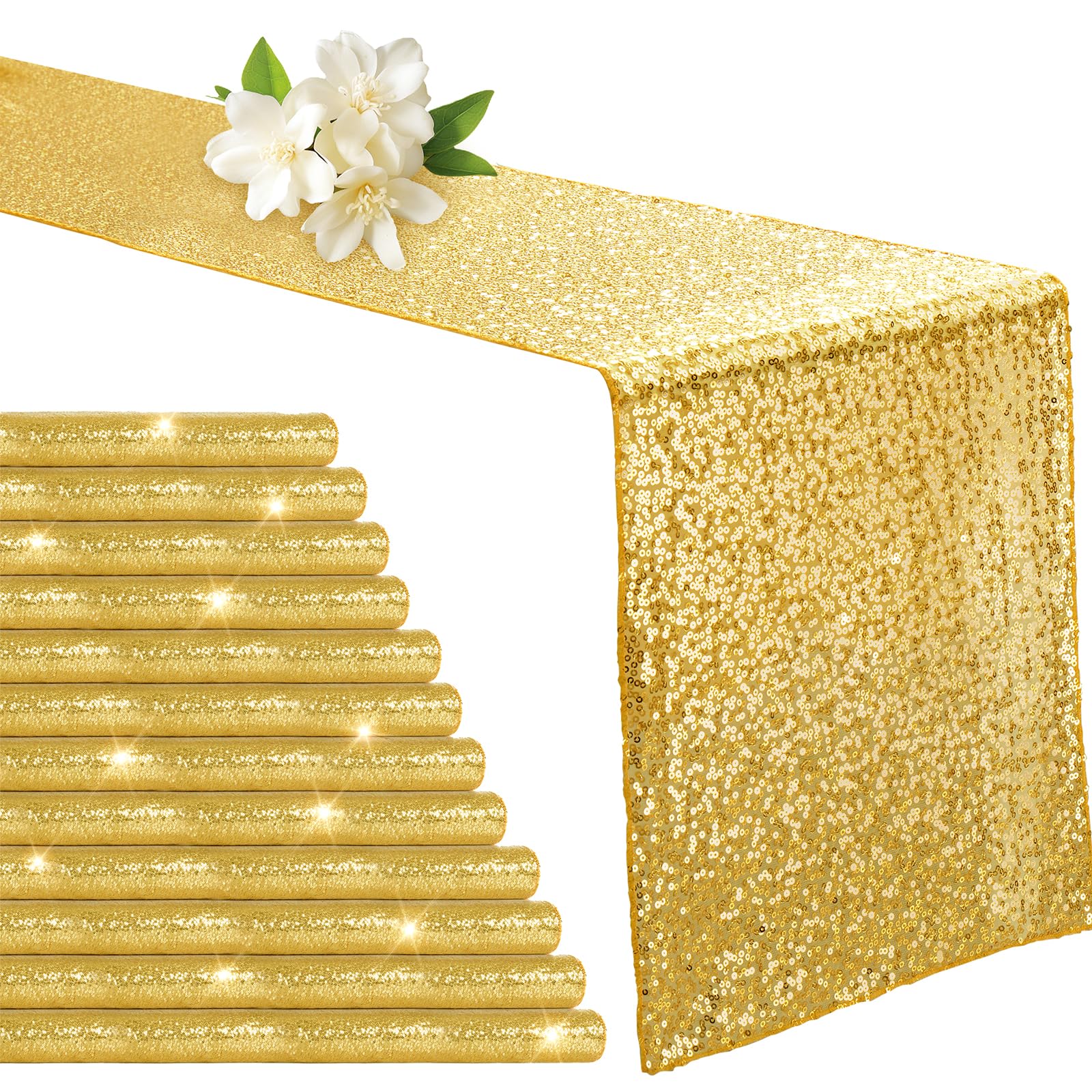 12 x 72-Inch Sequin Table Runner for Parties & Events