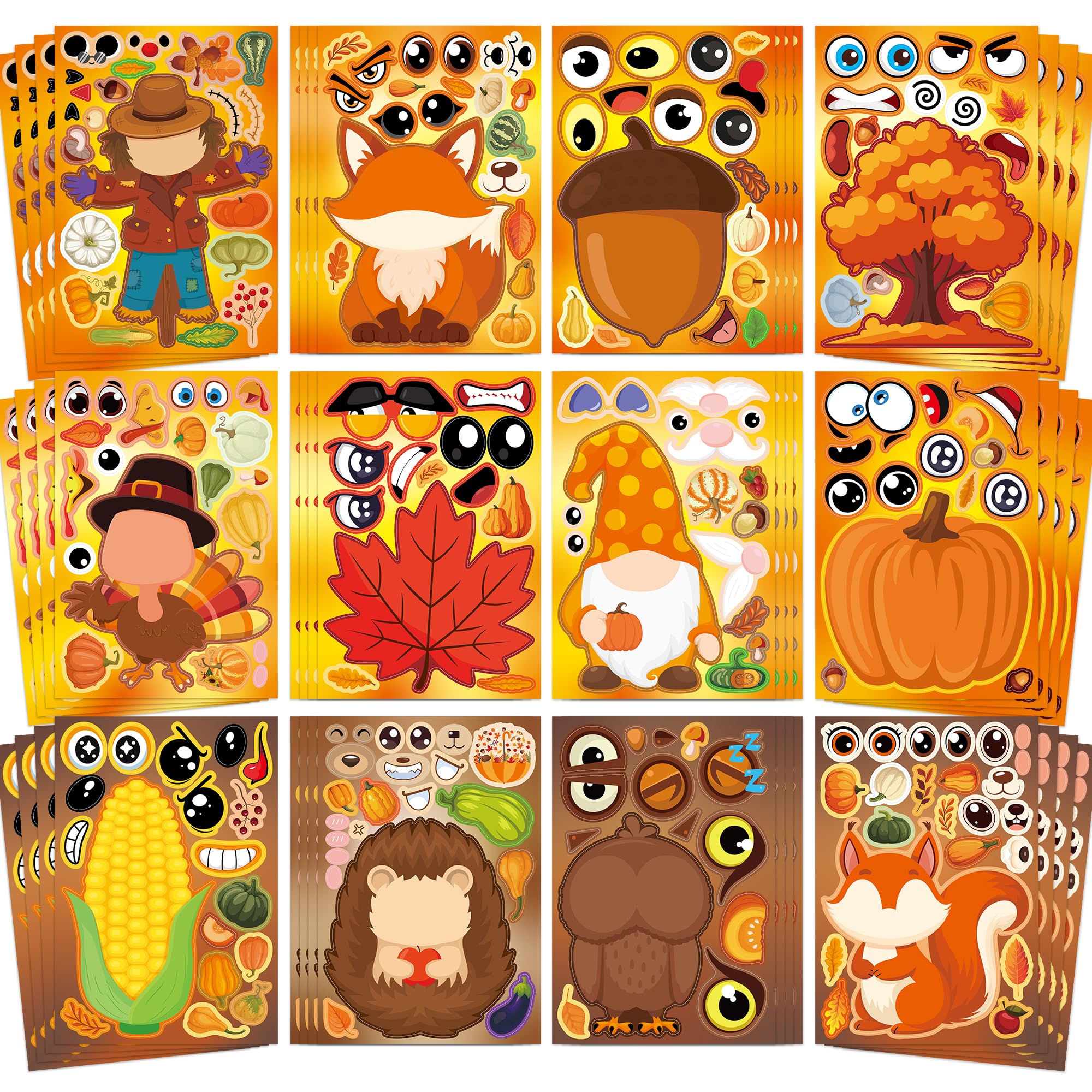 48-Sheet Make-Your-Own Face Sticker Activity Kit