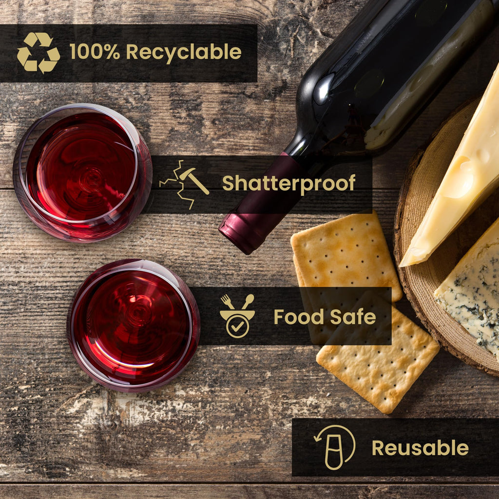 48-Pack 12 oz Clear Disposable Wine Glasses