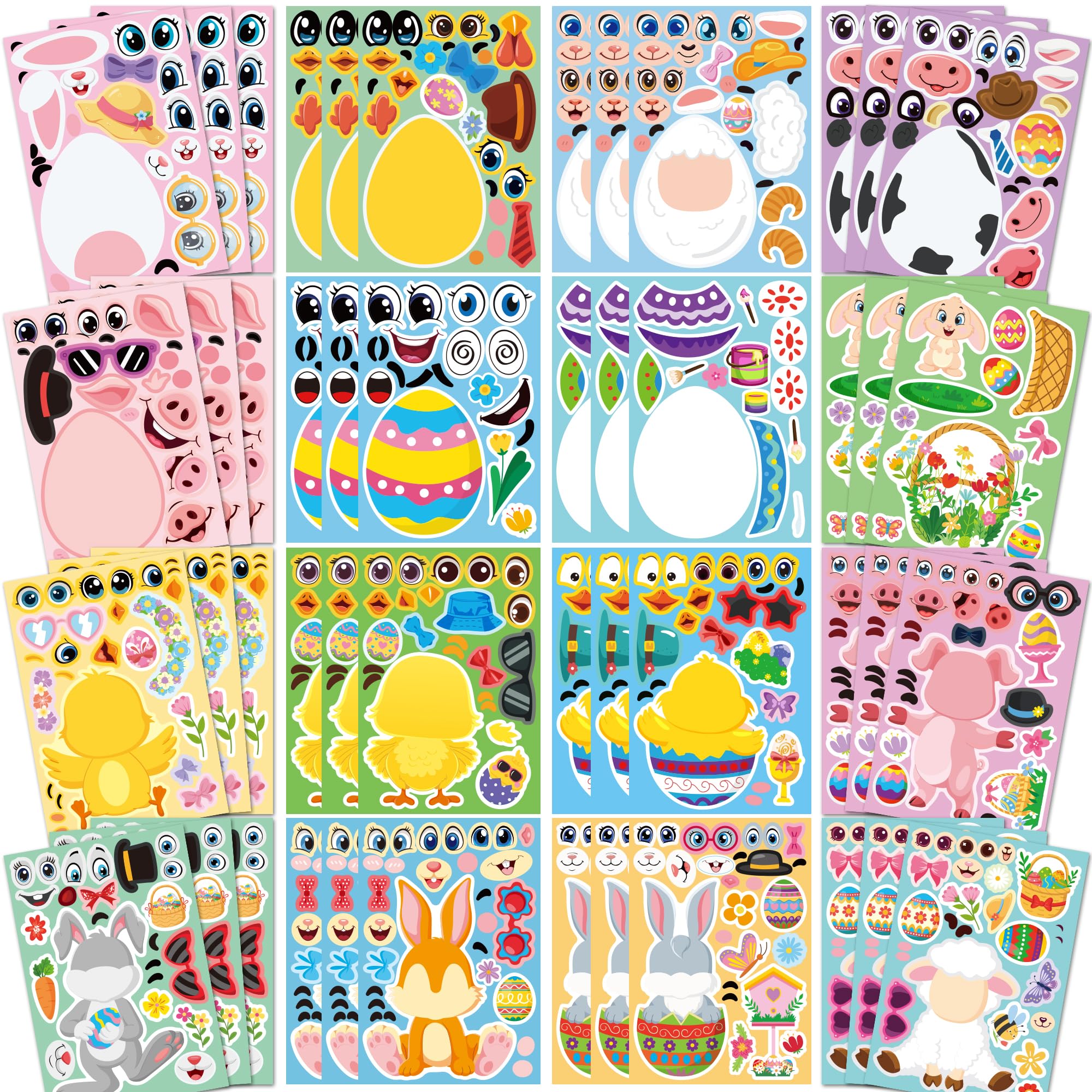 48-Sheet Make-Your-Own Face Sticker Activity Kit